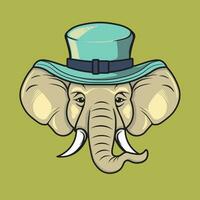 elefante indossare un' cappello vettore illustrazione