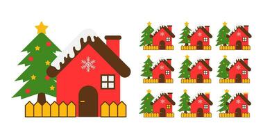 Natale Casa illustrazione . casa Natale elemento . vettore