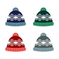 inverno cappello Beanie vettore illustrazione .