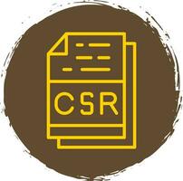 csr file formato vettore icona design