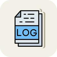 log file formato vettore icona design