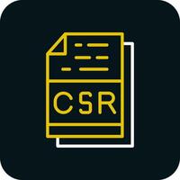 csr file formato vettore icona design