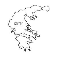 Grecia carta geografica icona vettore