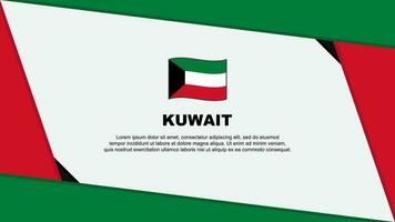 Kuwait bandiera astratto sfondo design modello. Kuwait indipendenza giorno bandiera cartone animato vettore illustrazione. Kuwait cartone animato