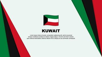 Kuwait bandiera astratto sfondo design modello. Kuwait indipendenza giorno bandiera cartone animato vettore illustrazione. Kuwait bandiera