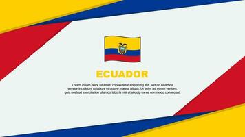 ecuador bandiera astratto sfondo design modello. ecuador indipendenza giorno bandiera cartone animato vettore illustrazione. ecuador