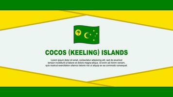 cocos isole bandiera astratto sfondo design modello. cocos isole indipendenza giorno bandiera cartone animato vettore illustrazione. cocos isole vettore
