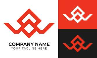 moderno minimo monogramma attività commerciale logo design modello gratuito vettore