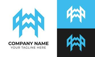 creativo moderno minimo monogramma attività commerciale logo design modello gratuito vettore
