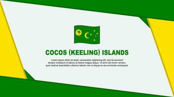 cocos isole bandiera astratto sfondo design modello. cocos isole indipendenza giorno bandiera cartone animato vettore illustrazione. cocos isole indipendenza giorno