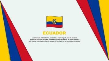 ecuador bandiera astratto sfondo design modello. ecuador indipendenza giorno bandiera cartone animato vettore illustrazione. ecuador bandiera