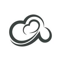 nube logo vettore modello