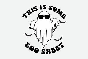 Questo è alcuni fischio foglio divertente Halloween fantasma maglietta design vettore