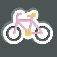 etichetta bicicletta relazionato per bicicletta simbolo. semplice design modificabile. semplice illustrazione vettore