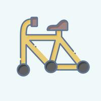 icona telaio relazionato per bicicletta simbolo. scarabocchio stile. semplice design modificabile. semplice illustrazione vettore