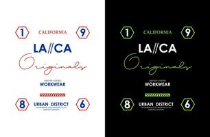 California laca tipografia, per maglietta, manifesti, etichette, eccetera. vettore