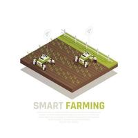illustrazione vettoriale di concetto di agricoltura intelligente