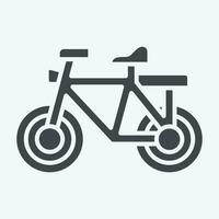 icona bicicletta relazionato per bicicletta simbolo. glifo stile. semplice design modificabile. semplice illustrazione vettore