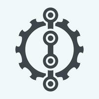 icona catena relazionato per bicicletta simbolo. glifo stile. semplice design modificabile. semplice illustrazione vettore