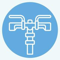 icona presa relazionato per bicicletta simbolo. blu occhi stile. semplice design modificabile. semplice illustrazione vettore