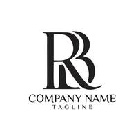 rb tipografia logo design alfabeto vettore