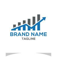 finanziario marketing investimento logo design vettore