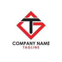 tg tipografia logo design vettore