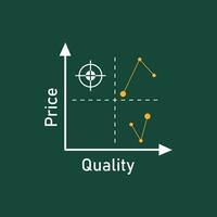 quadrante concetto diagramma logo illustrazione vettore