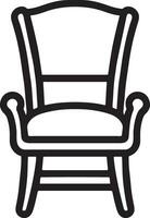 moderno sedia design per elegante casa interno - mobilia schema icona vettore
