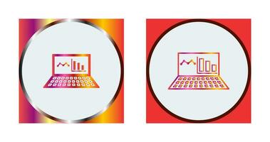 unico in linea statistiche vettore icona