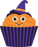 Halloween vampiro cupcakes illustrazione vettore