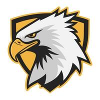 aquila testa portafortuna esport vettore logo