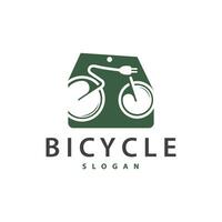 bicicletta logo design modello minimalista illustrazione vettore