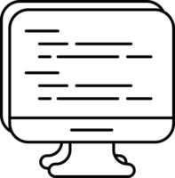 fonte codice linea icone design stile vettore