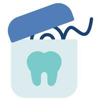 filo interdentale icona illustrazione vettore