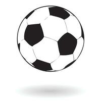 calcio calcio palla icona con ombra al di sopra di bianca sfondo vettore illustrazione. club sportivo logo concetto