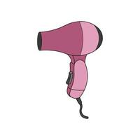 cartone animato vettore illustrazione asciugacapelli icona nel scarabocchio stile