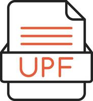 upf file formato vettore icona