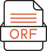 orf file formato vettore icona