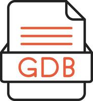 gdb file formato vettore icona
