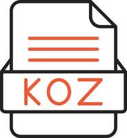 koz file formato vettore icona