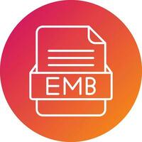emb file formato vettore icona
