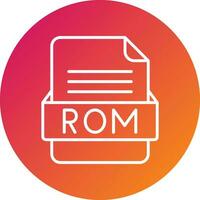 rom file formato vettore icona