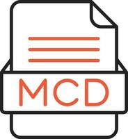 mcd file formato vettore icona