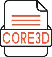 core3d file formato vettore icona