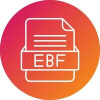 ebf file formato vettore icona