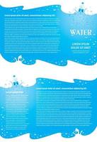 design brochure acqua aqua splash vettore