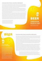 design brochure elementi bar birra vettore