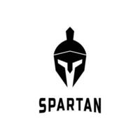 casco spartano silhouette logo design idea vettore