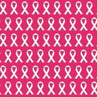 Consapevolezza del cancro al seno nastro rosa senza cuciture sfondo illustrazione vettoriale